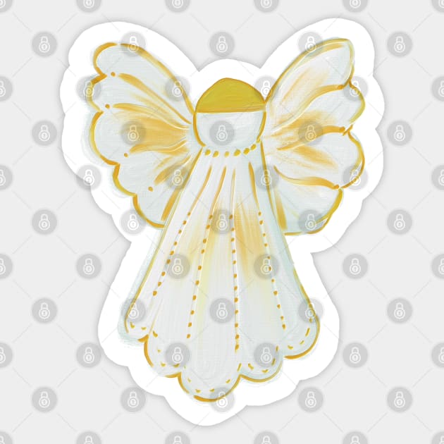 Christmas angel isolated on white background Sticker by Ammi